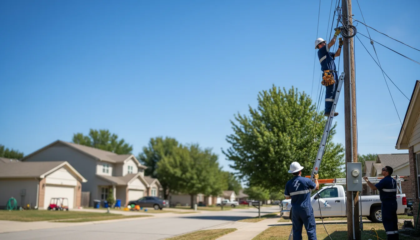 Residential electrician providing installation services in Longford, KS